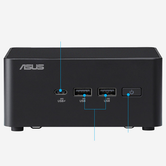 ASUS NUC 14 Pro Mini PC, U5-125h, DDR5(0/2), M.2(0/2), Wl, No P/cord, 3yr Return to Base